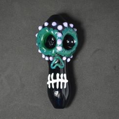 Double Bowls Skull Pipe