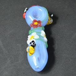 Flowers and Insects Glass Pipe