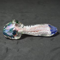 Double Blown Ribbons Glass Pipe