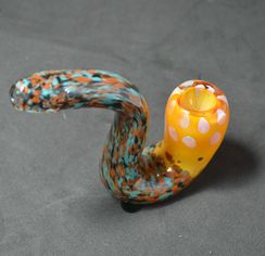 Speckled Glass Sherlock Pipe