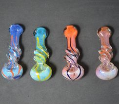 Swirl Grip Glass Spoon Pipe
