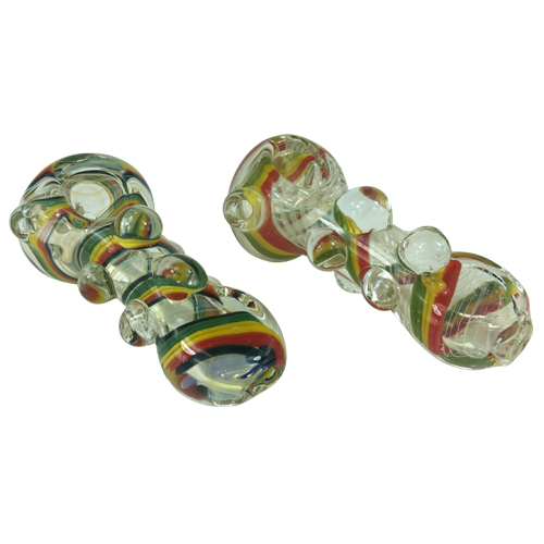 rasta pipes with chameleon glass