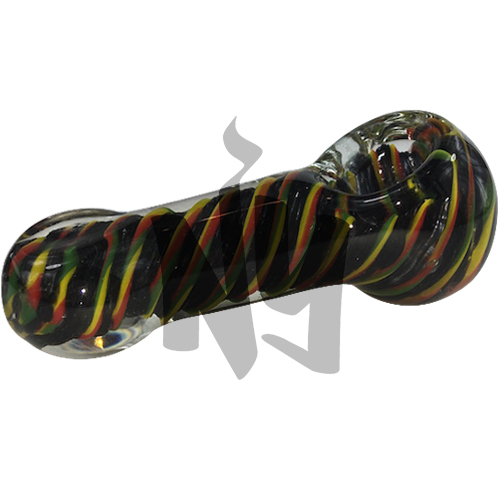 rasta worked glass spoon pipes pic 2