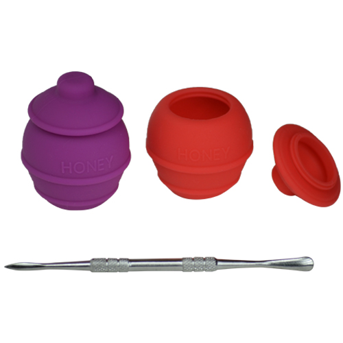 silicone dab containers with titanium wax tool