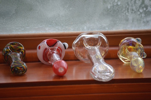 Spoon Pipe glass-spoon-pipes-on-window-sill