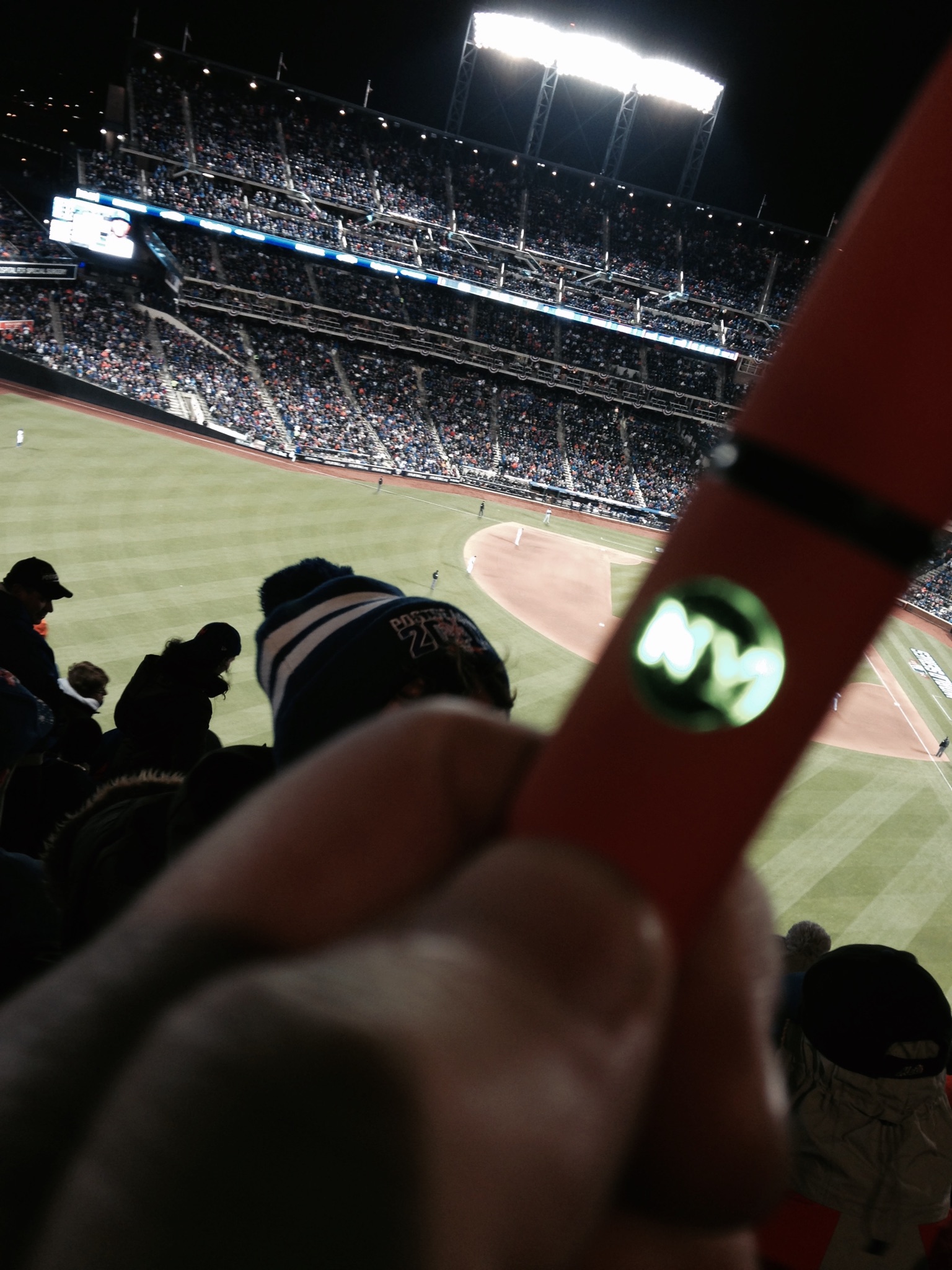 vaping at a baseball game