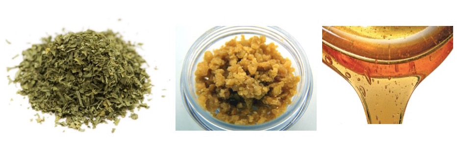 dry herbs, wax and oil