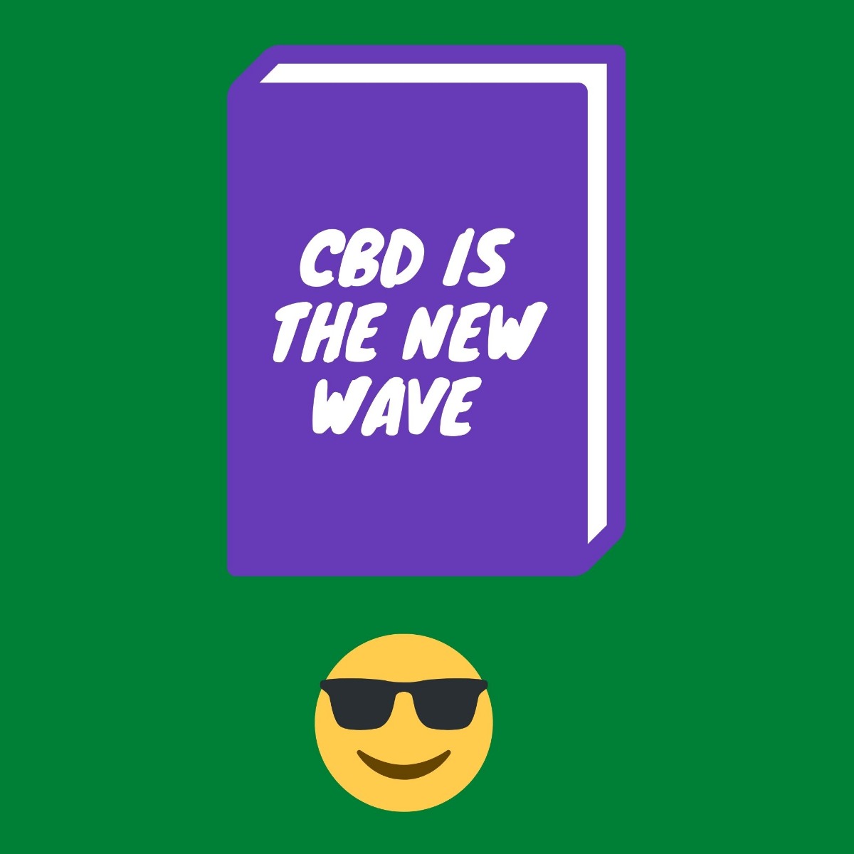 purple book with title of CBD is the new wave 