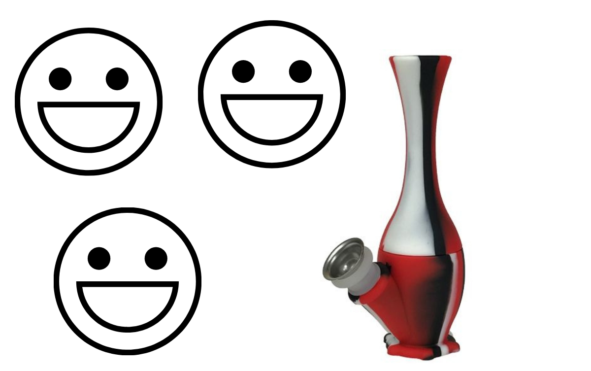 Red and Black Silicone Bong