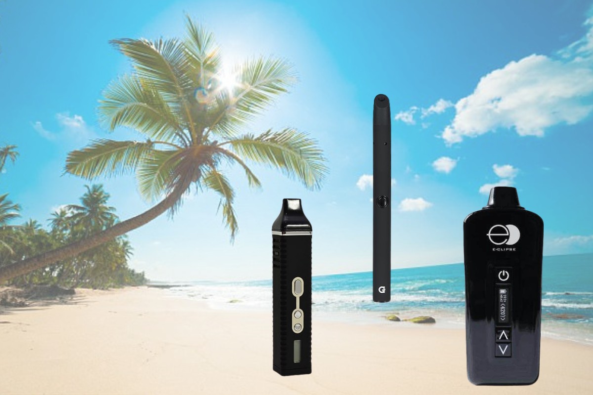 vapes on a beach 