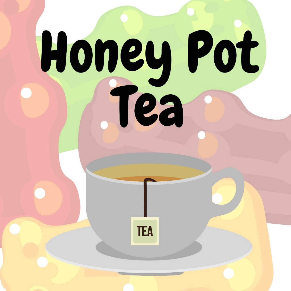 Honey tea cup filled with cbd tea 